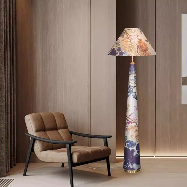 Artistically designed abstract floor lamp