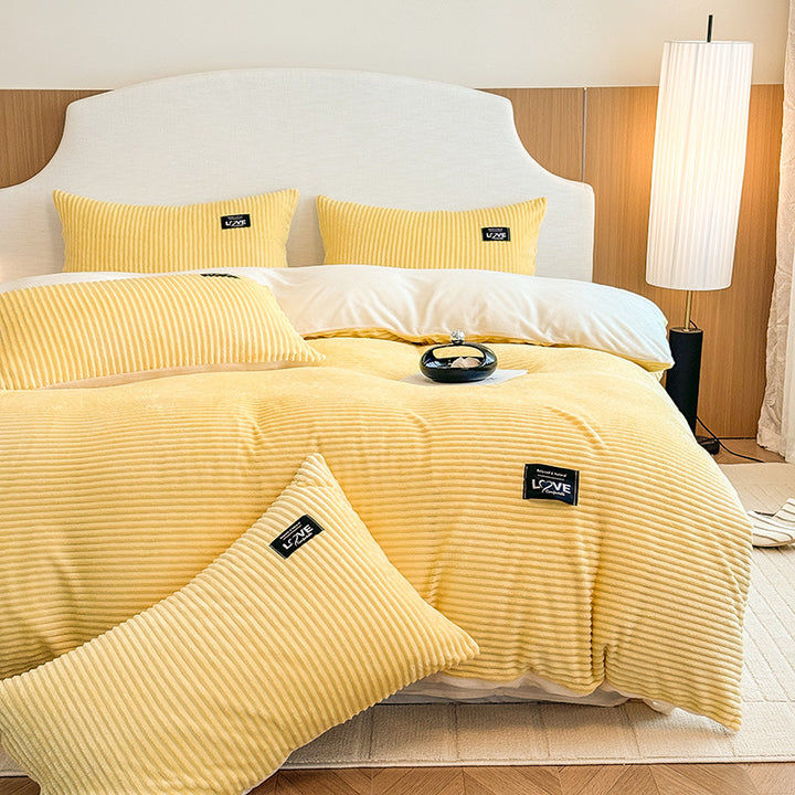 Plush Ribbed Comforter Set