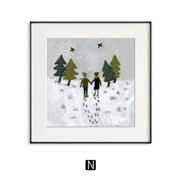 Framed Animal Illustration Artwork