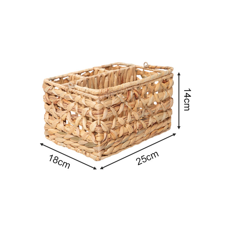 Handcrafted storage basket with embellished structure