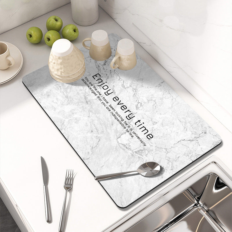 Marble-Inspired Table Mat