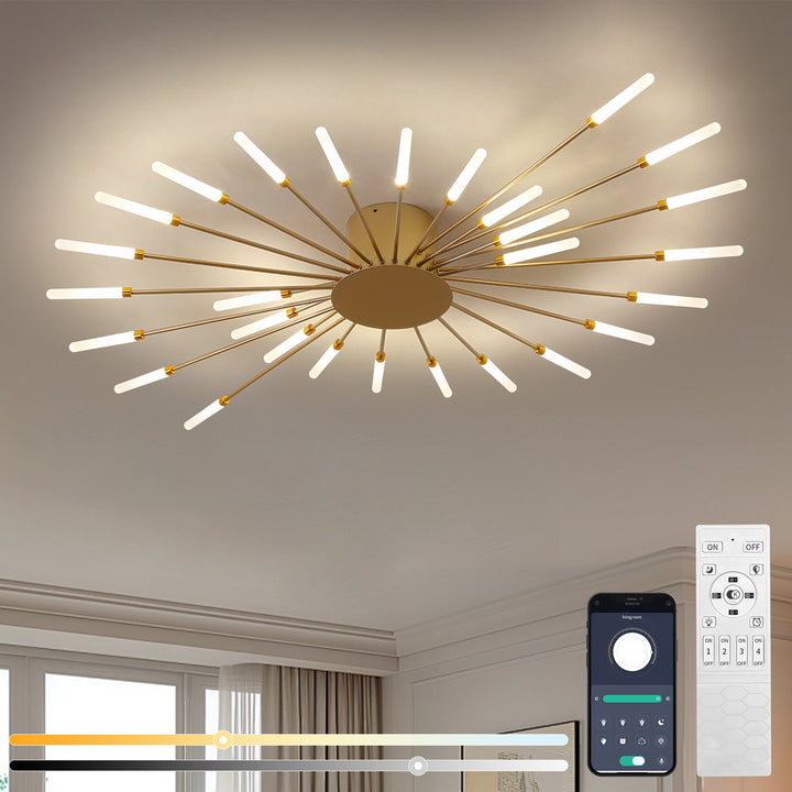 Artistic Sunray Ceiling Light