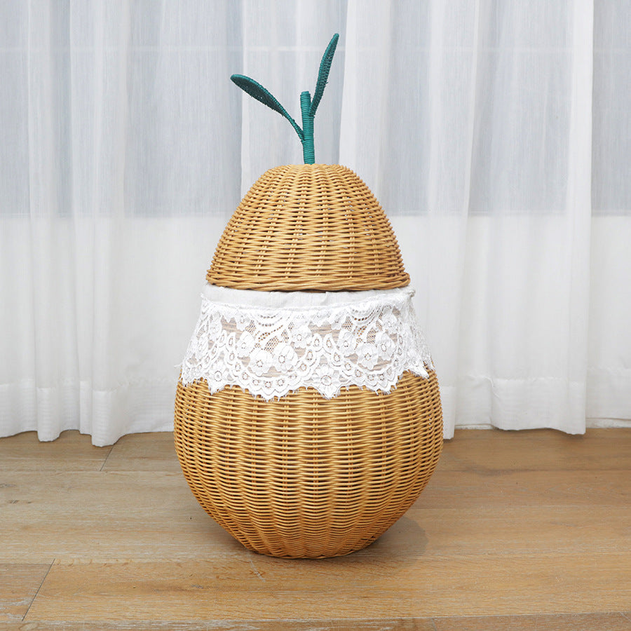 Stylish storage basket in apple design
