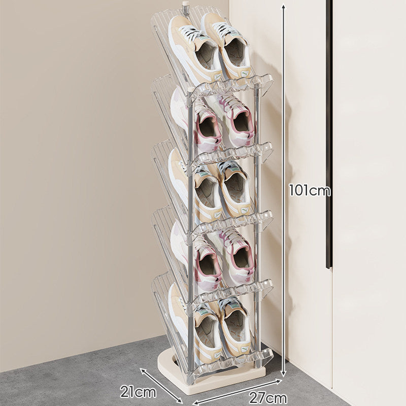 Dual-Tier Adjustable Angled Shoe Organizer