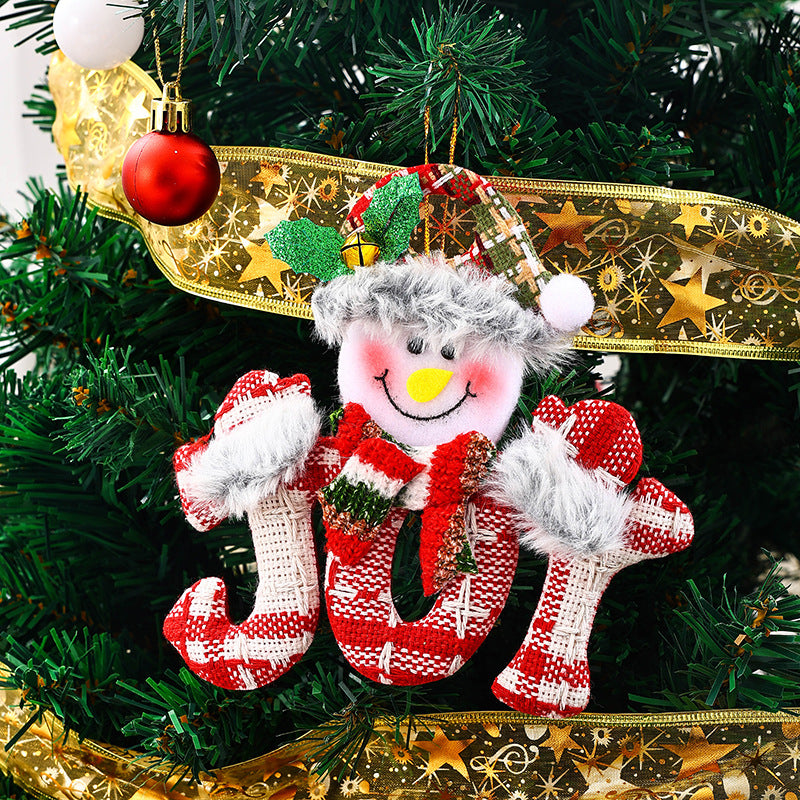 Cute Christmas tree ornament in snowman design