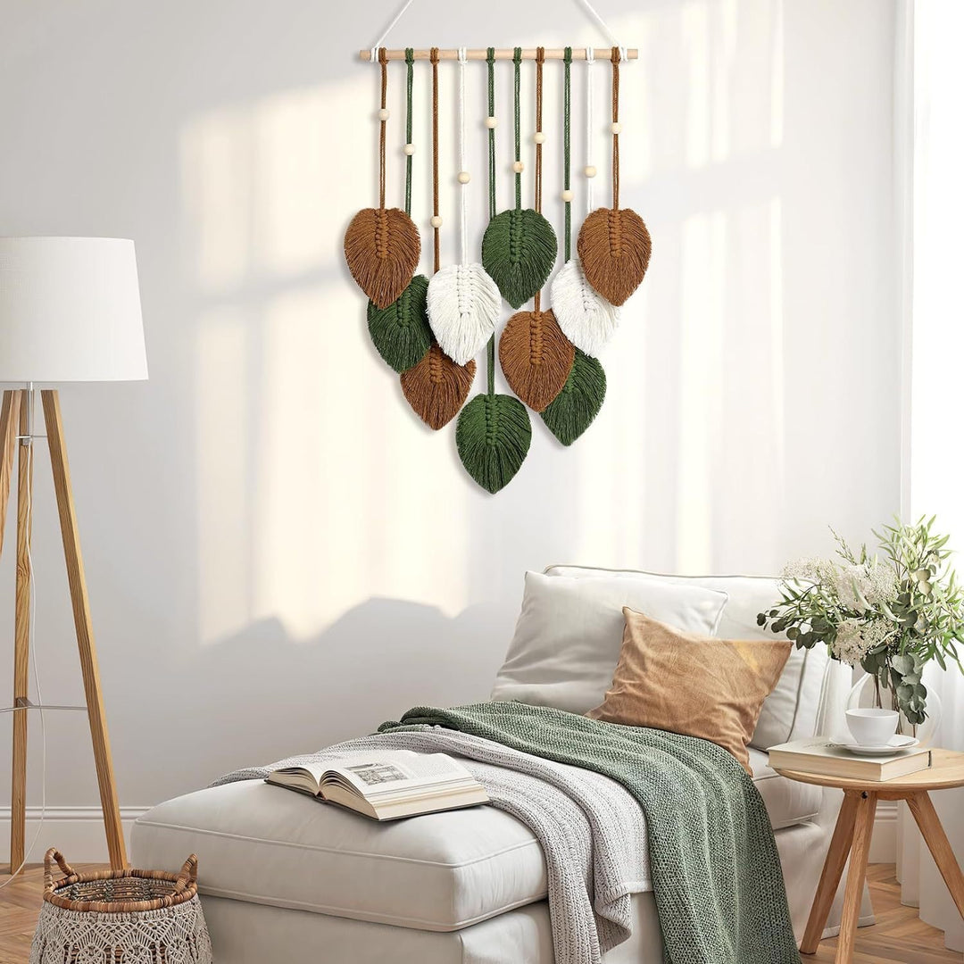Macrame Leaf Wall Hanging Art