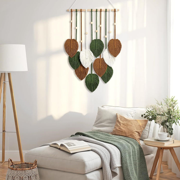 Macrame Leaf Wall Hanging Art
