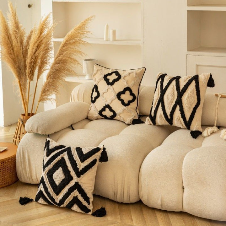 Geometric Textured Throw Pillow  1792736720