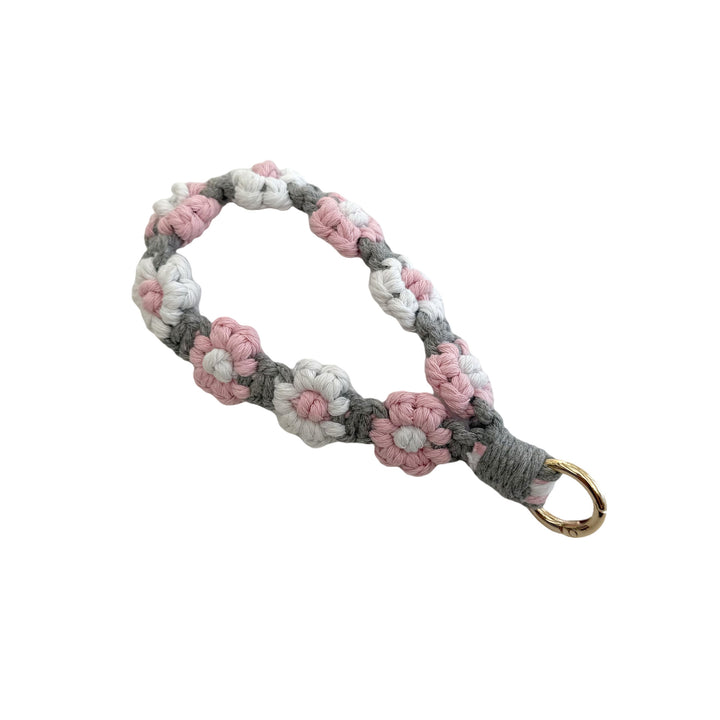 Floral Macrame Keychain Holder