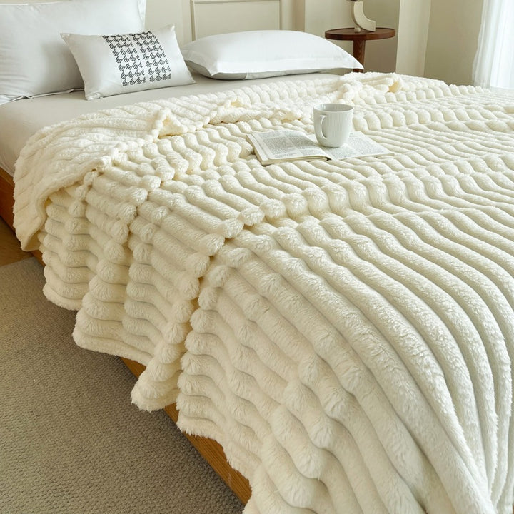 Textured Waves Plush Blanket