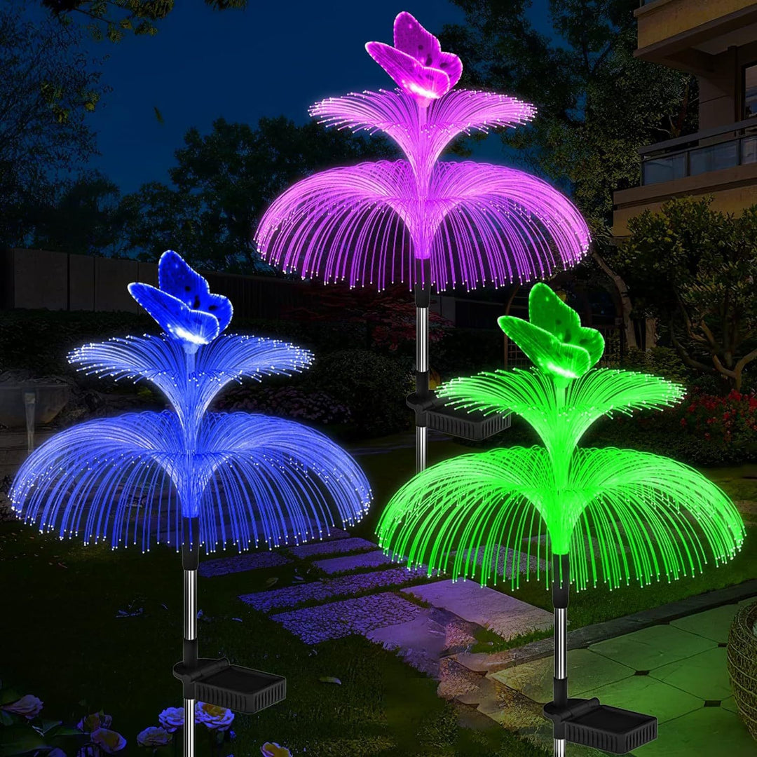 Solar Fiber Optic Butterfly Garden Stake Light
