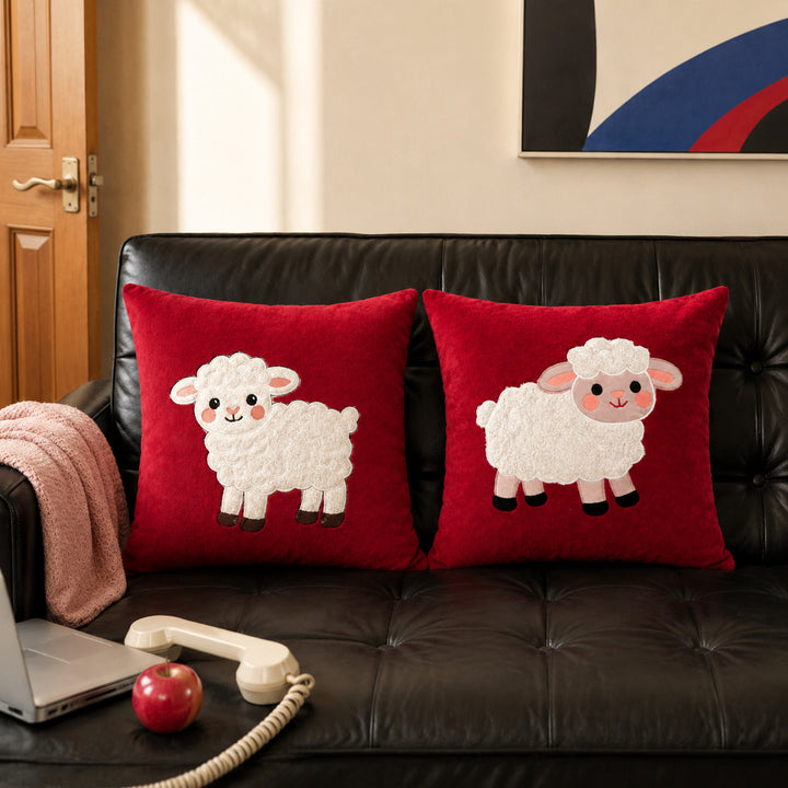 Plush Animal-Themed Throw Pillow