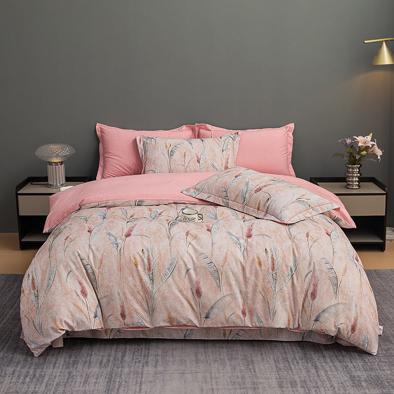 Nature-Inspired Botanical Print Duvet Cover Set