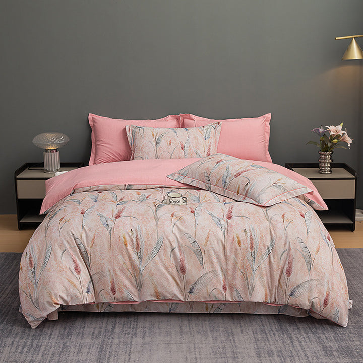 Nature-Inspired Botanical Print Duvet Cover Set