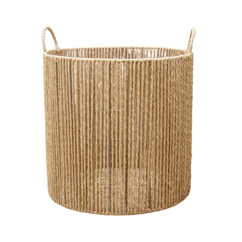 Handcrafted storage basket made of natural fibers