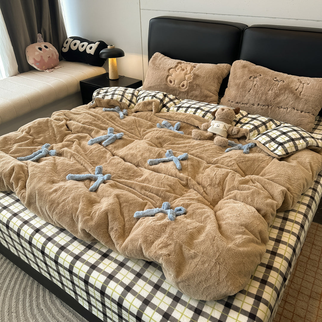 Plush Fleece Comforter Set
