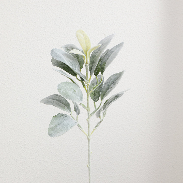Decorative artificial flower branch with fine leaves