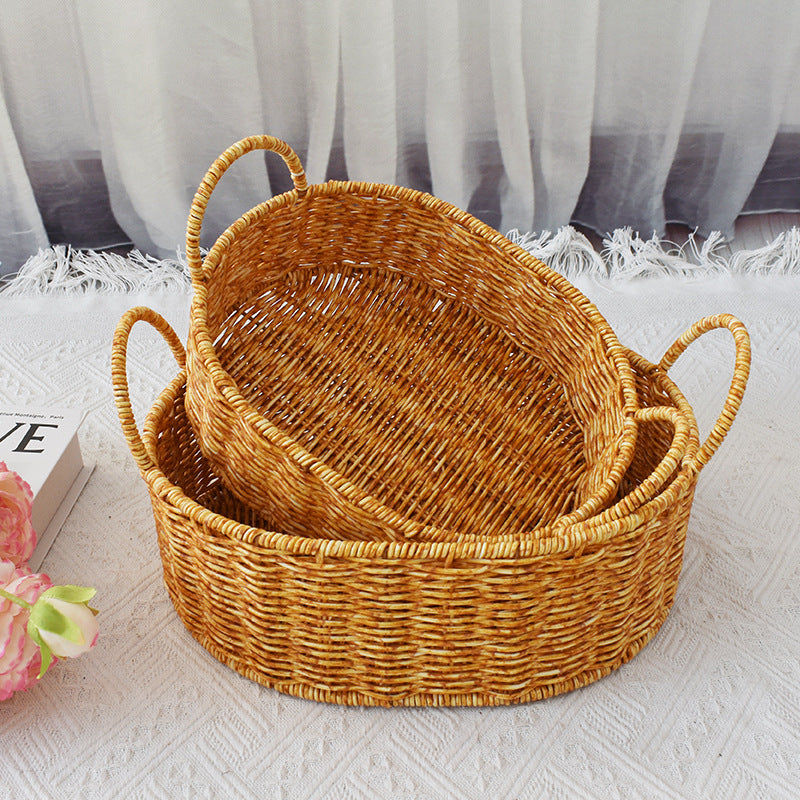 Handcrafted Woven Storage Basket with Handles