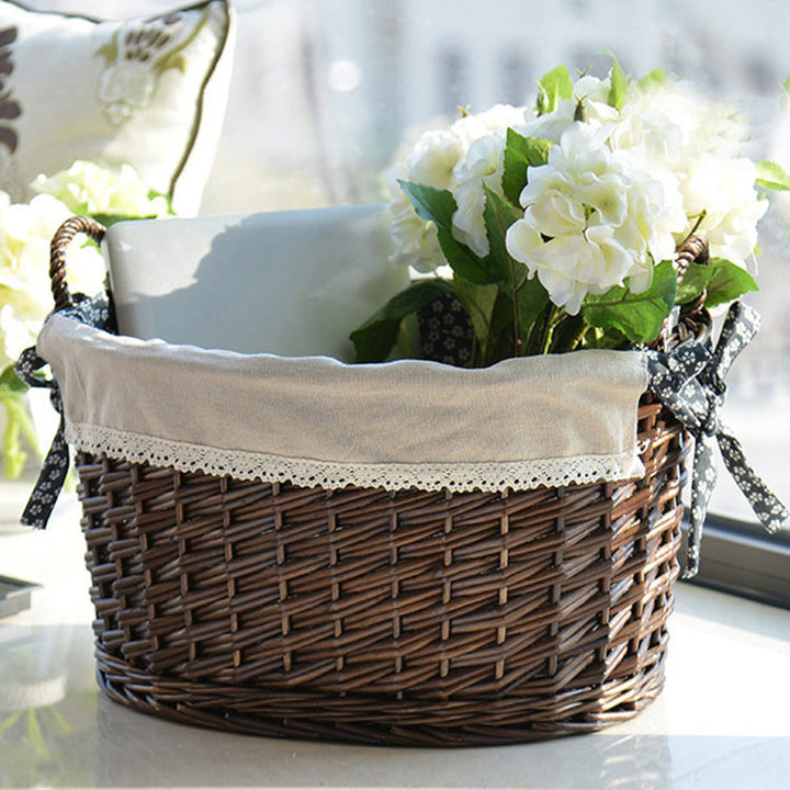 Decorative Wicker Storage Basket