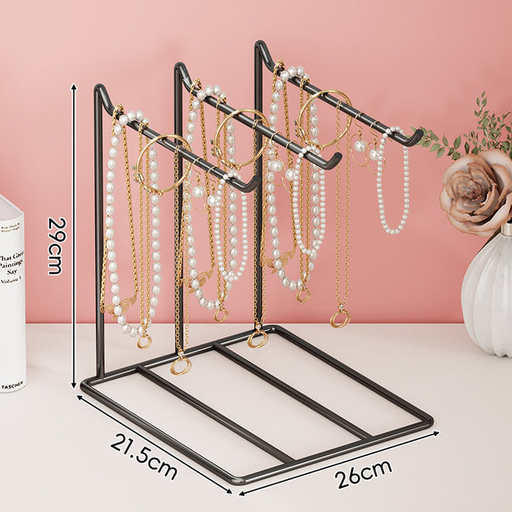 Metal T-Bar Jewelry Display Stand Pair