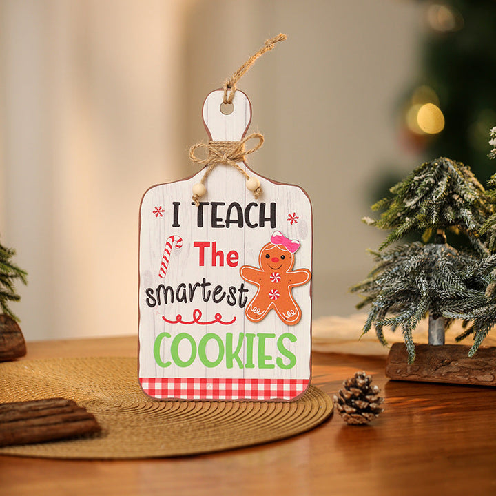 Decorative Christmas poster with Christmas cookies motif