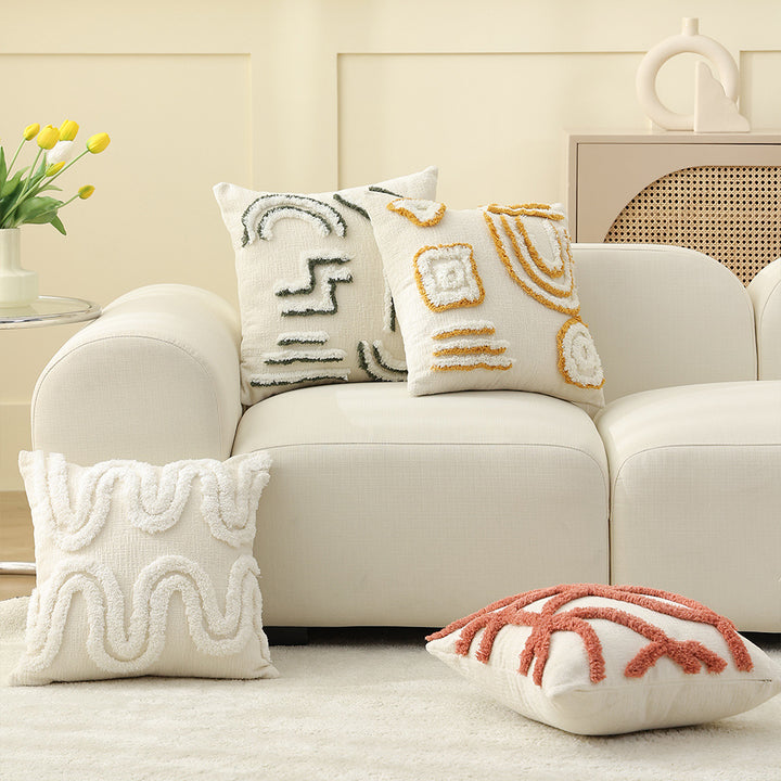 Decorative pillowcase with textured fringe relief