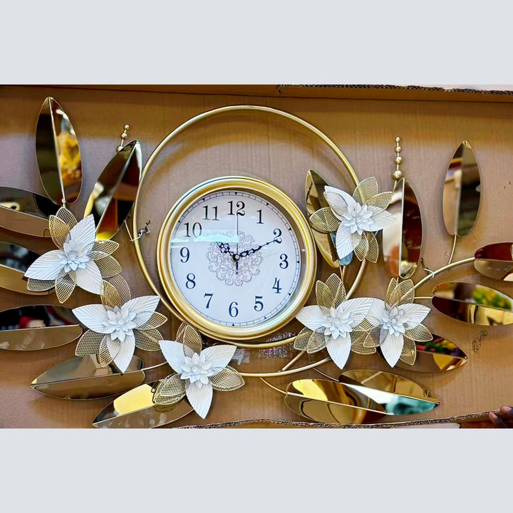 Decorative Metal Floral Wall Clock