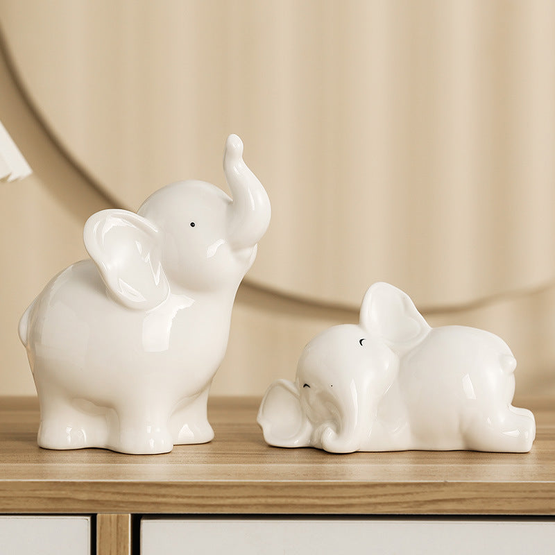 Playful and elegant elephant decorative figure