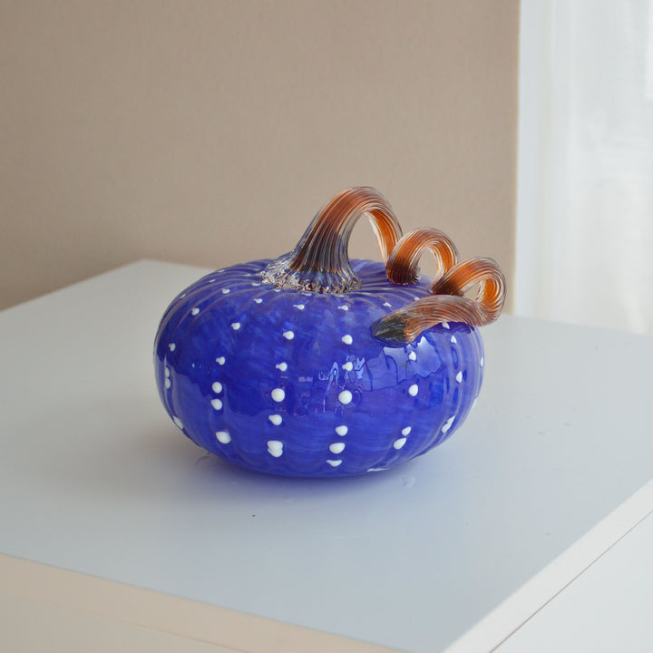 Mid-Sized Hand-Blown Studio Glass Decorative Cylinder Vase with Narrow Neck