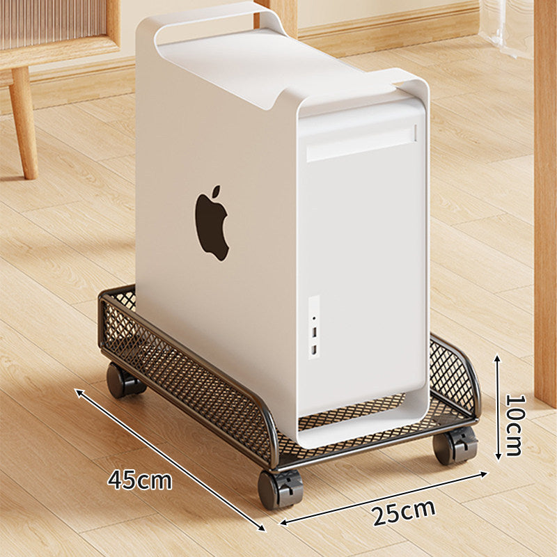 Mobile Adjustable CPU Tower Stand with Locking Swivel Casters