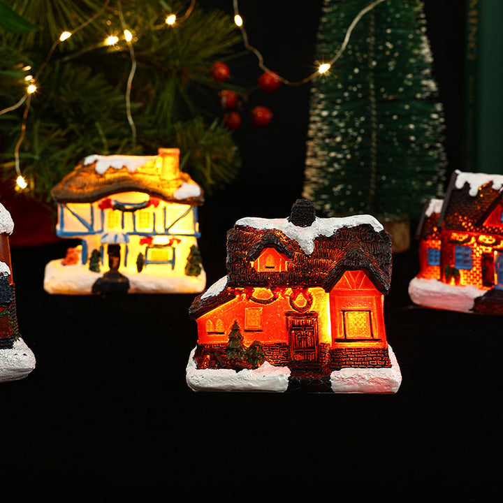 Nostalgic Christmas Village House Decoration