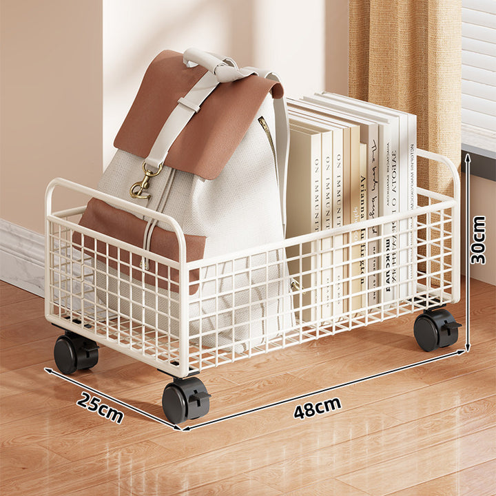 Mesh Desktop Bookshelf Organizer Stacked Wire Storage Rack
