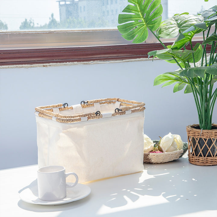 Textured Woven Storage Bin