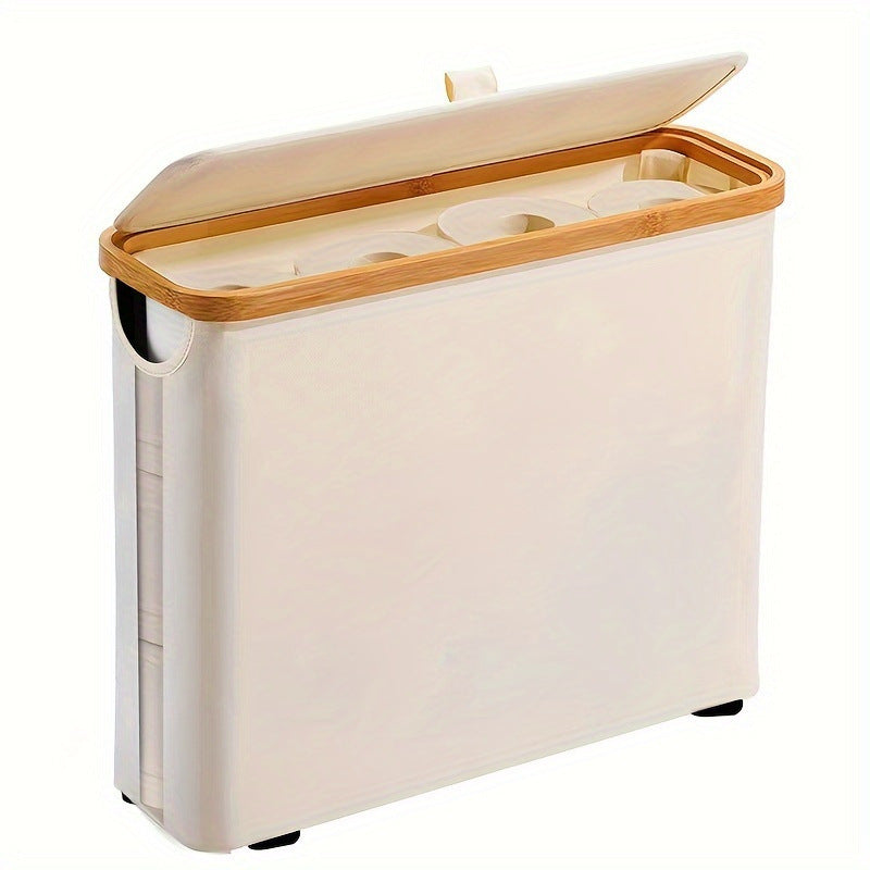 Sustainable recycling organizer with bamboo lid