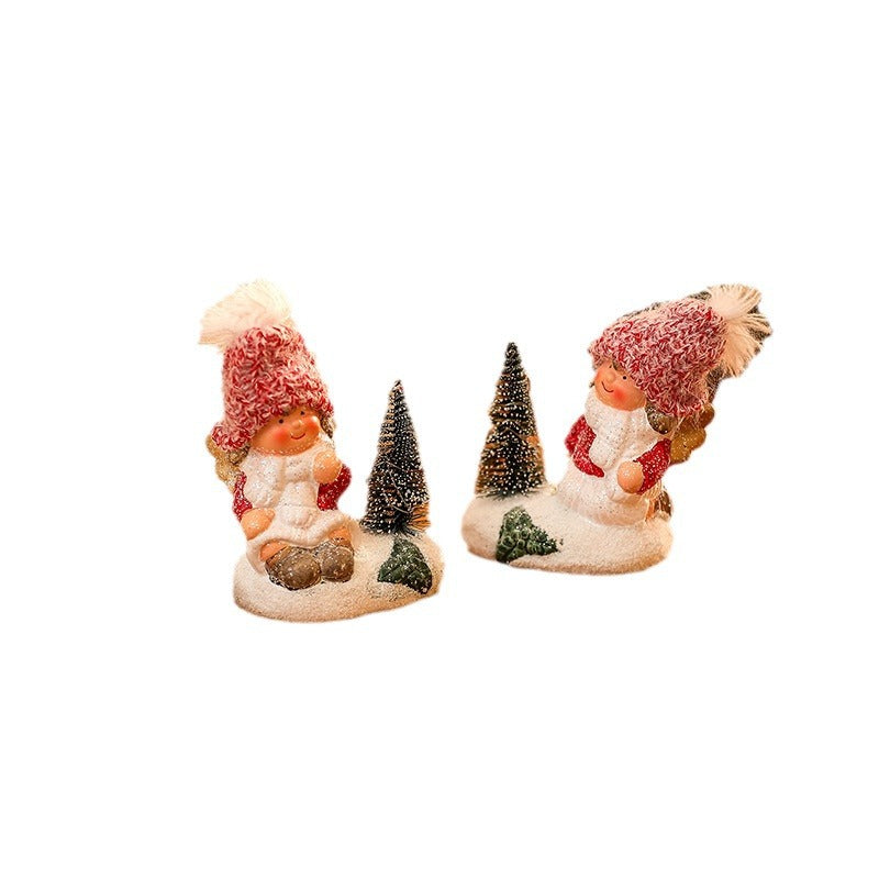 Cute Christmas figure with light decoration