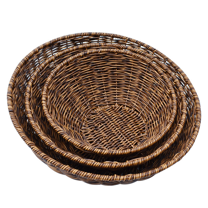 Artisan Woven Round Storage Basket