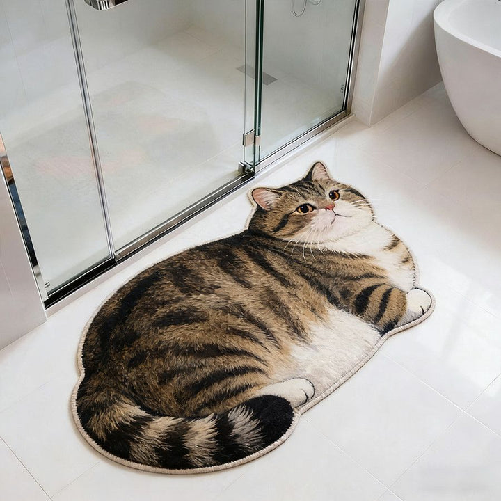 Cat-Shaped Bath Mat