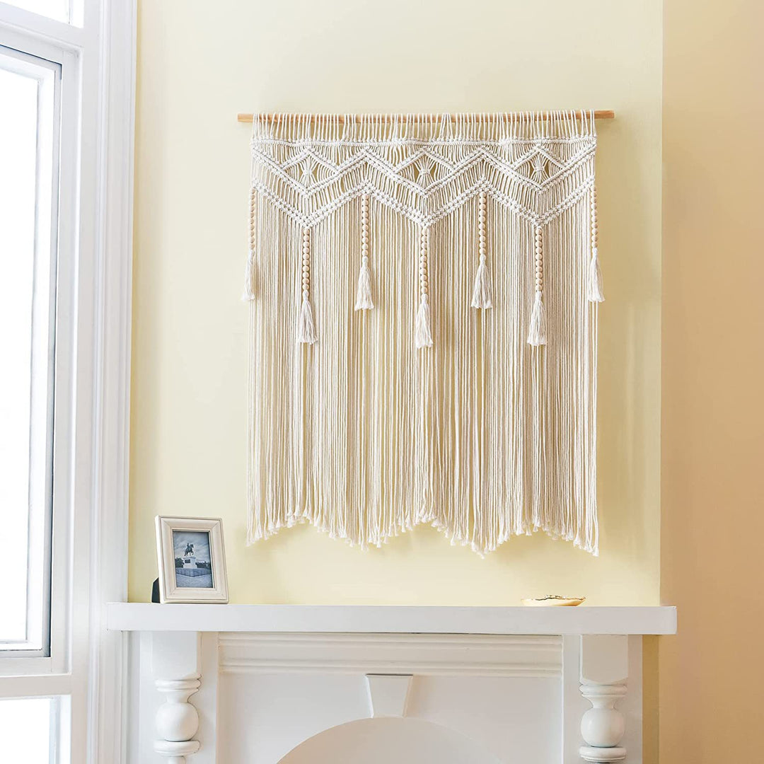 Macrame Wall Hanging with Elegant Fringes