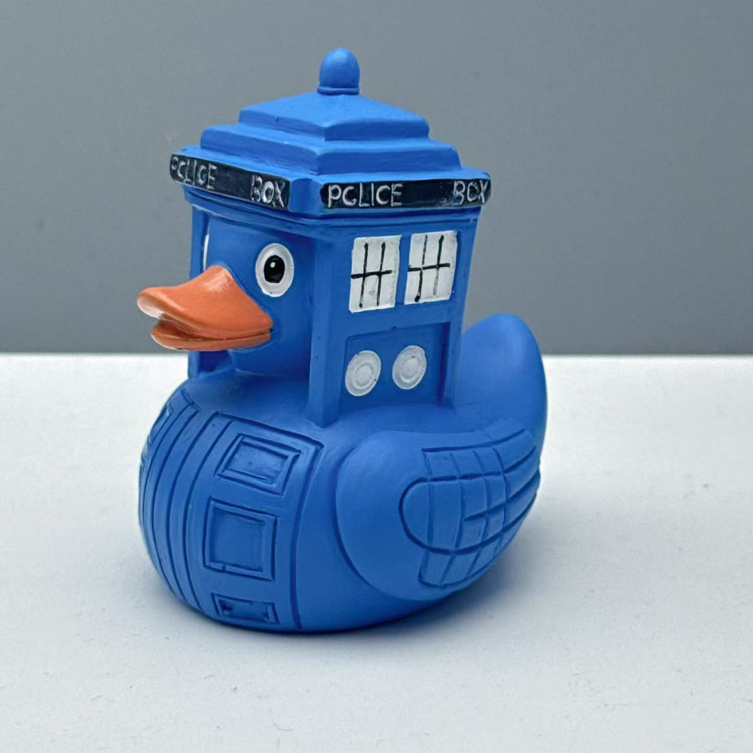 Playful rubber duck in police design