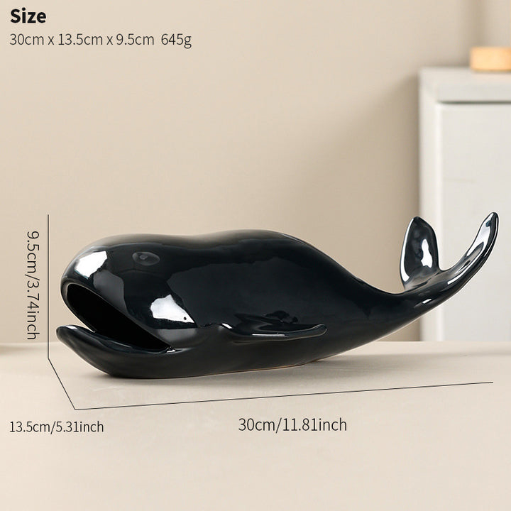 Decorative whale figure