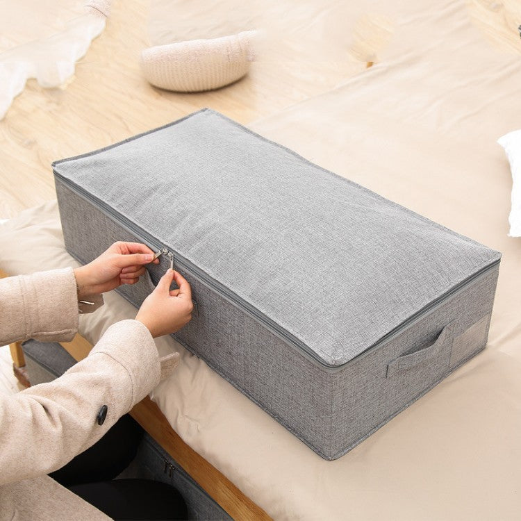 Practical storage box with removable lid and carrying handles