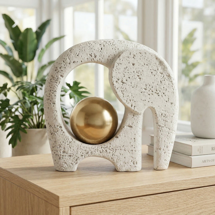 Modern Minimalist Elephant Sculpture
