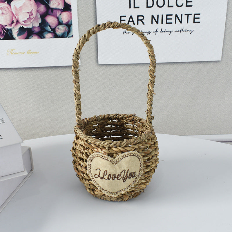 Handwoven Decorative Flower Basket