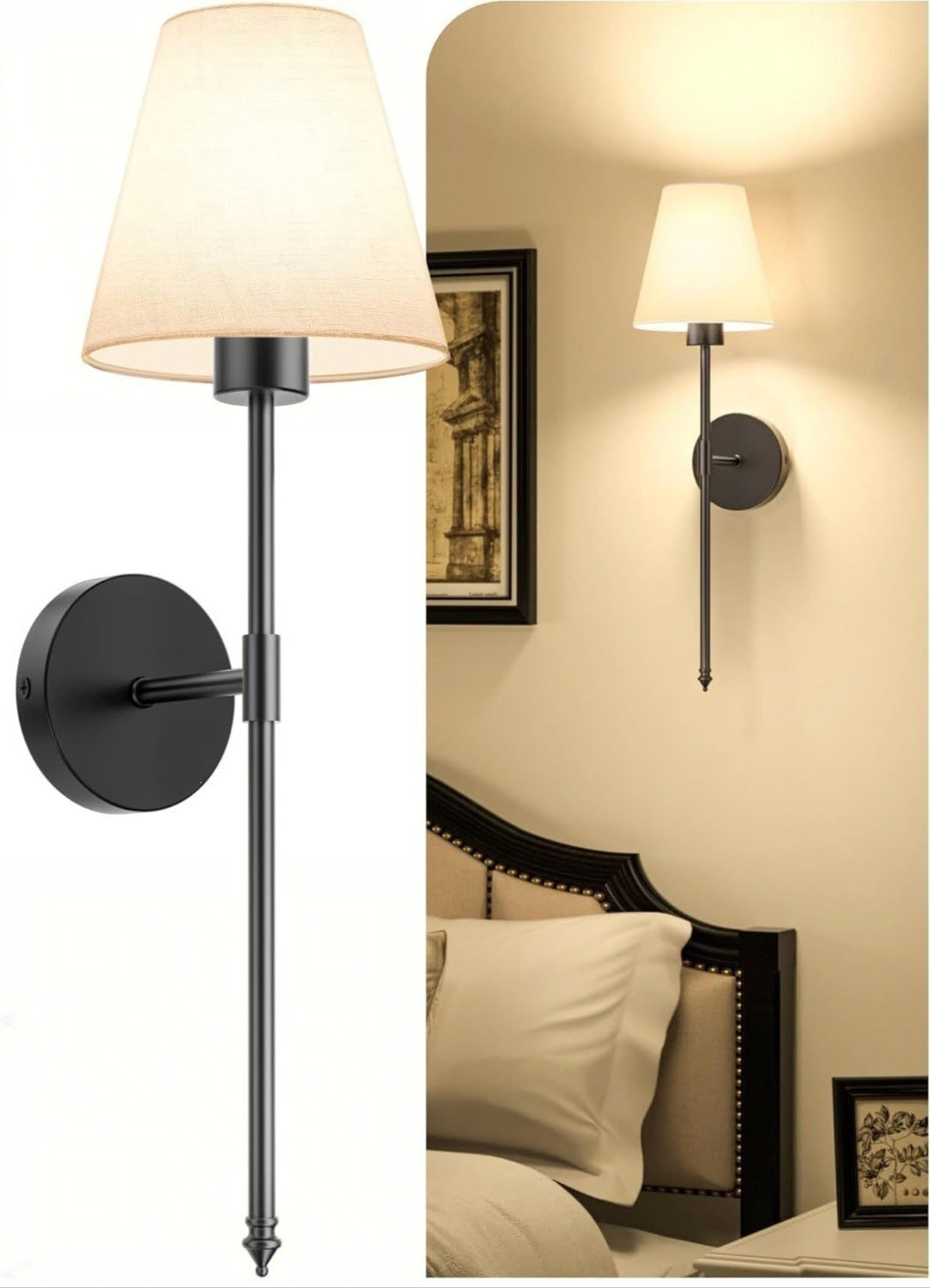 Elegant pleated umbrella wall lamp