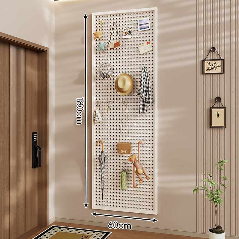 Wall-Mounted Perforated Pegboard Organizer Panel with Metal Frame