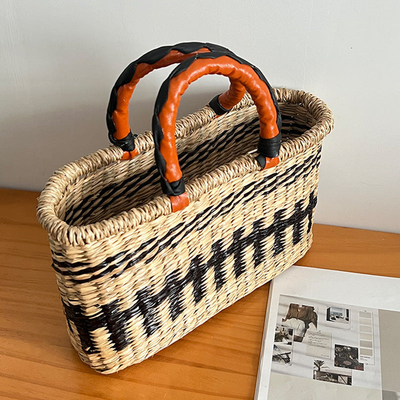 Handwoven shopping basket