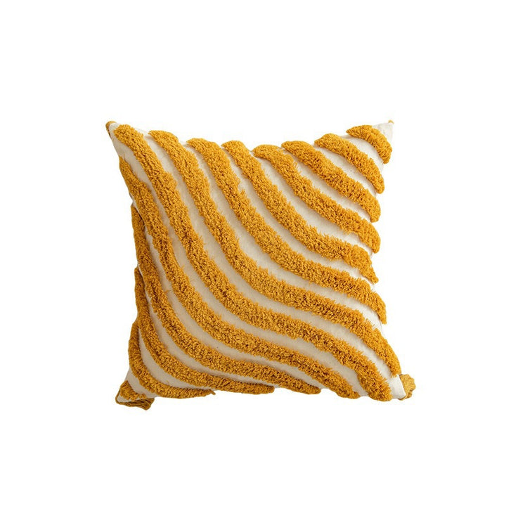 Textured Geometric Pattern Throw Pillow for Sofa Decoration