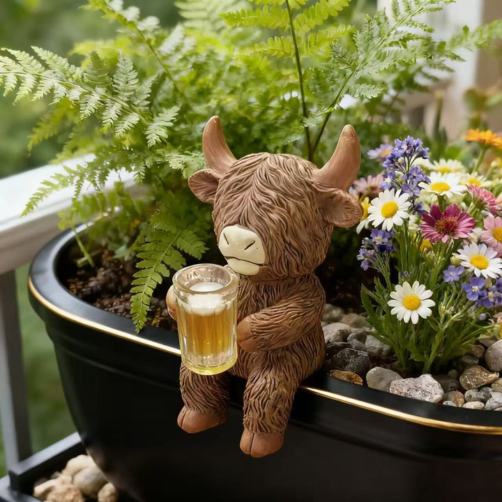 Decorative Highland Cattle Figure