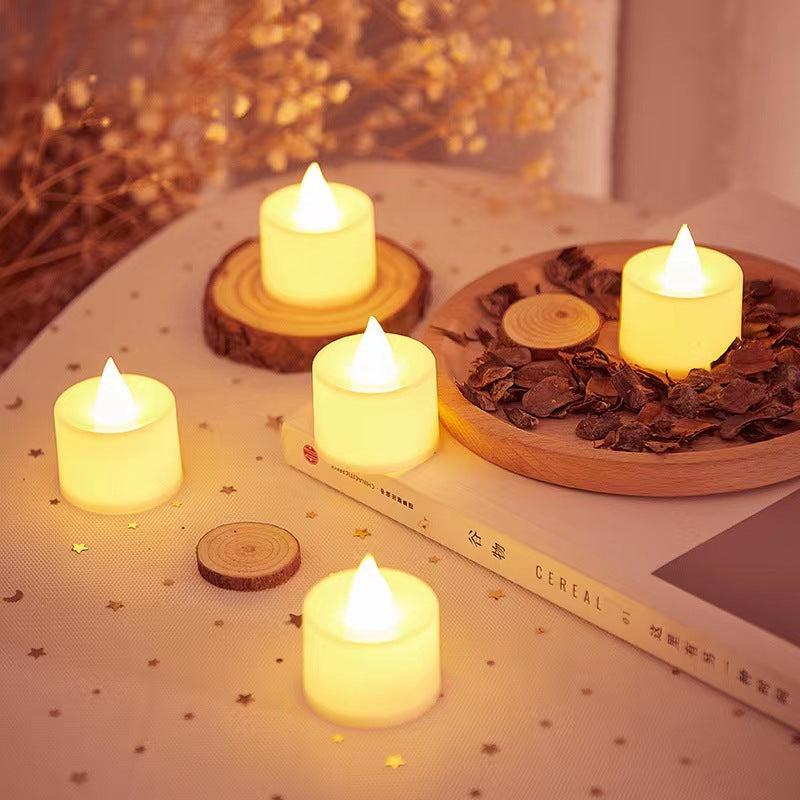 Decorative LED real wax candle in crystal look