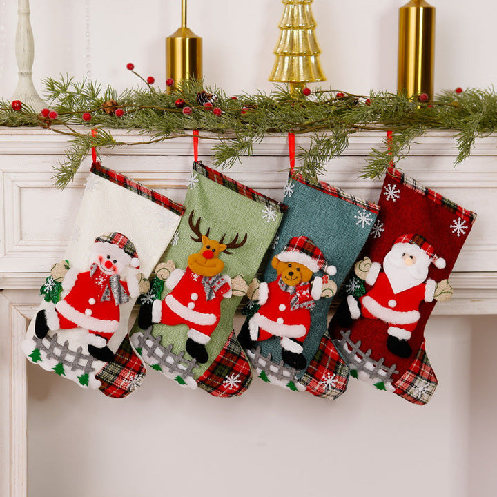 Fun Christmas stocking with reindeer motif